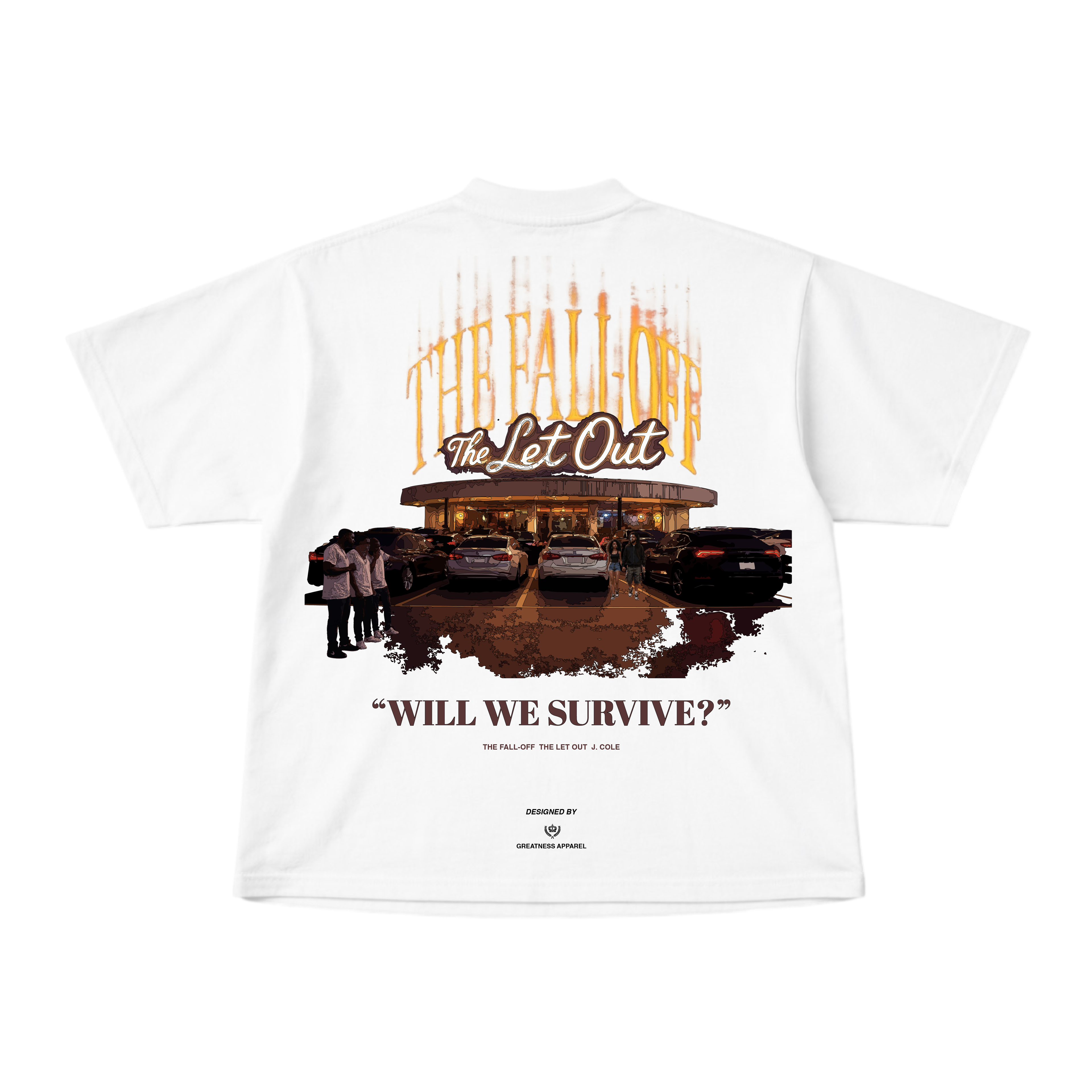 The Let Out Tee White