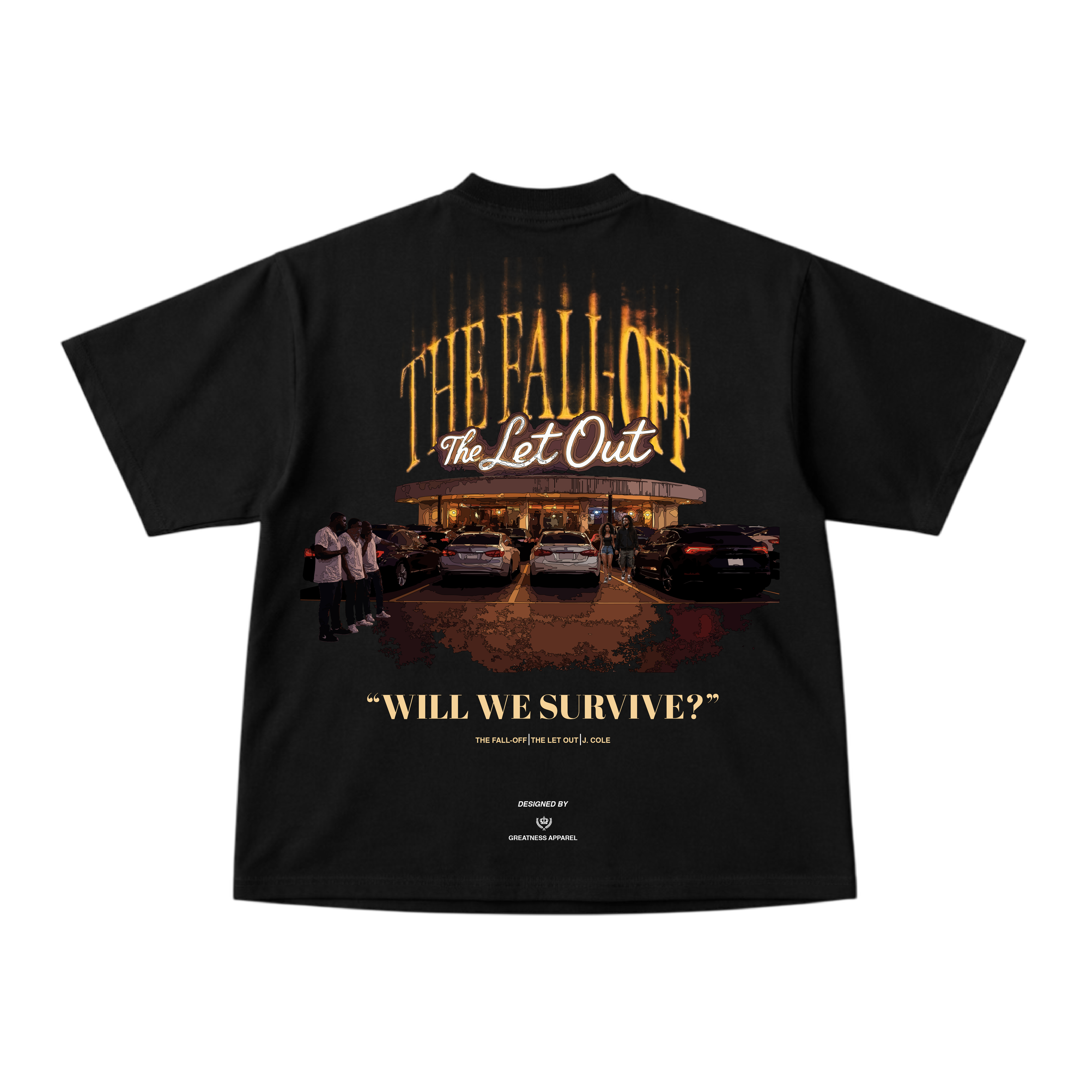 The Let Out Tee Black